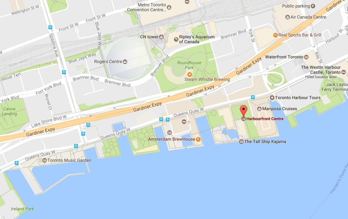 નકશો Harbourfront પડોશી ટોરોન્ટો