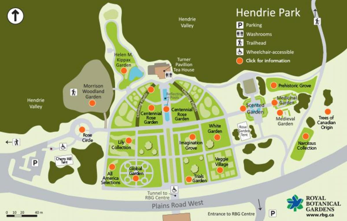 નકશો RBG Hendrie પાર્ક