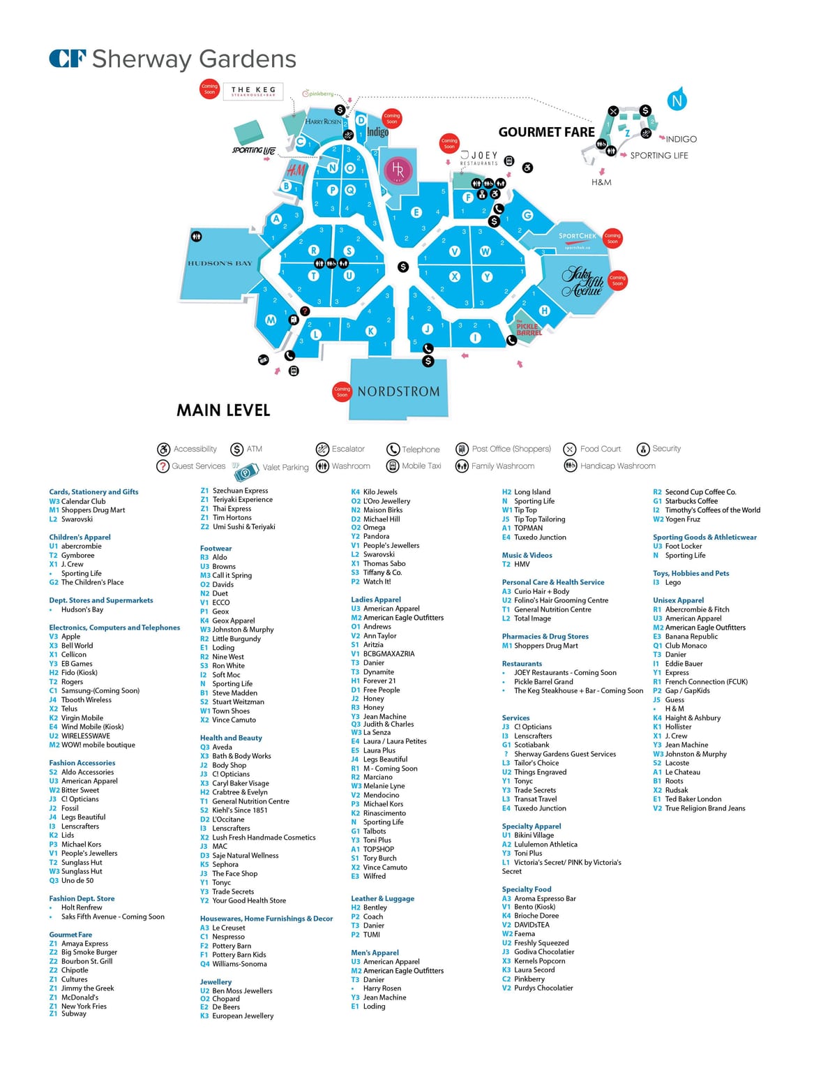 નકશો Sherway બગીચા
