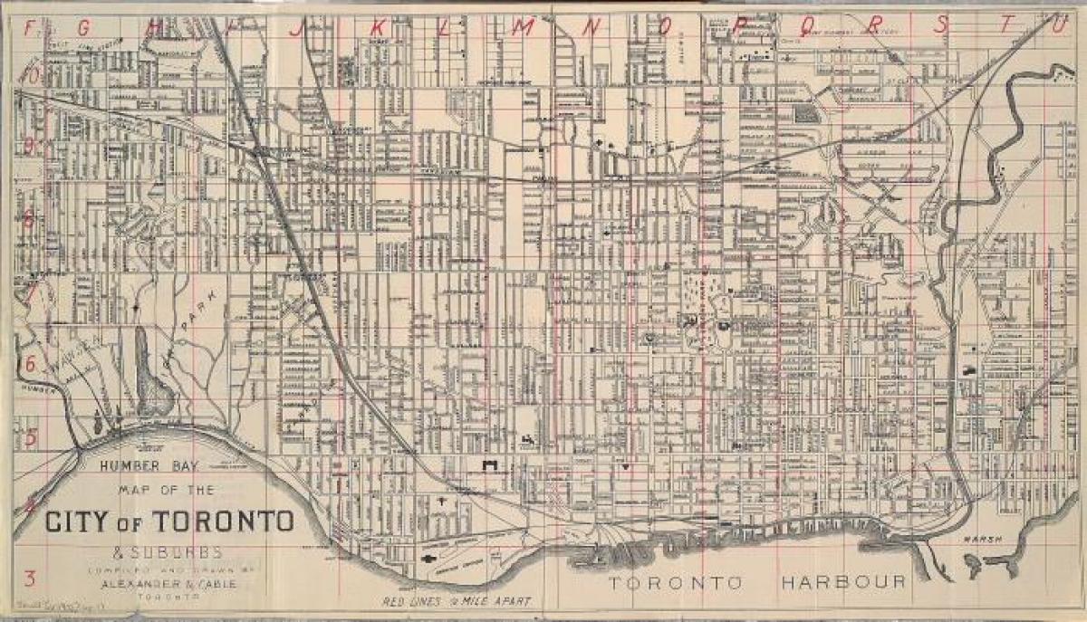 નકશો ટોરોન્ટો 1902