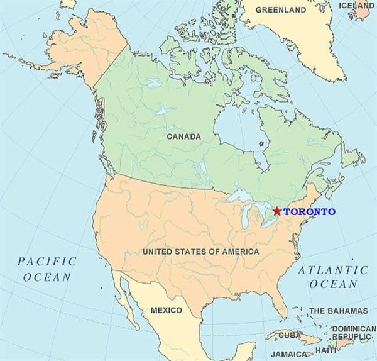 નકશો ટોરોન્ટો પર યુનાઇટેડ સ્ટેટ્સ