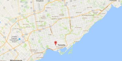 નકશો ટ્રિનિટી–Bellwoods જિલ્લા ટોરોન્ટો