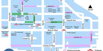 નકશો Bloor Yorkville પાર્કિંગ