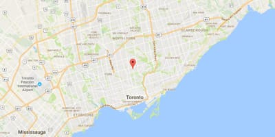 નકશો Davisville ગામ જિલ્લા ટોરોન્ટો