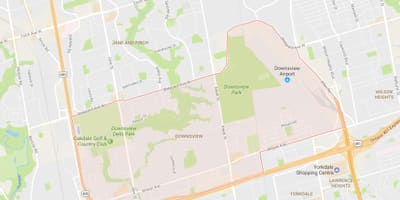 નકશો Downsview પડોશી ટોરોન્ટો