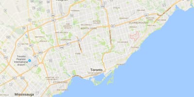 નકશો Eglinton પૂર્વ જિલ્લા ટોરોન્ટો