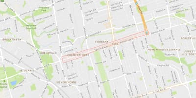 નકશો Eglinton વેસ્ટ પડોશી ટોરોન્ટો