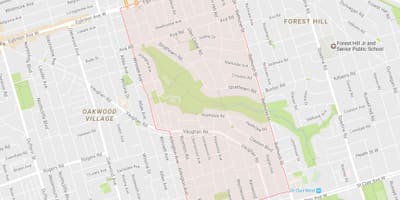 નકશો Humewood–Cedarvale પડોશી ટોરોન્ટો