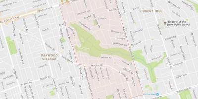 નકશો Humewood–Cedarvale પડોશી ટોરોન્ટો
