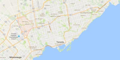 નકશો Rexdale જિલ્લા ટોરોન્ટો