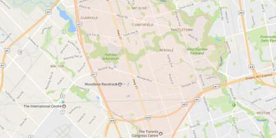 નકશો Rexdale પડોશી ટોરોન્ટો
