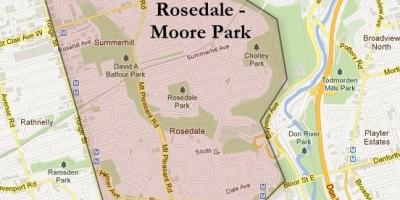 નકશો Rosedale મૂરે પાર્ક ટોરોન્ટો