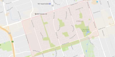 નકશો Steeles પડોશી ટોરોન્ટો