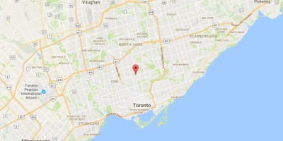 નકશો Yonge અને Eglinton જિલ્લા ટોરોન્ટો