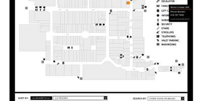 નકશો Yorkdale શોપિંગ સેન્ટર
