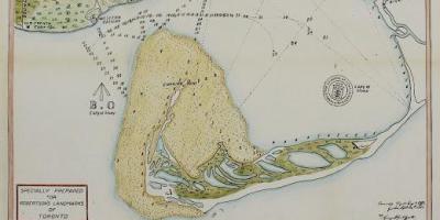 નકશો યોર્ક ટોરોન્ટો 1787-1884 cartoony આવૃત્તિ