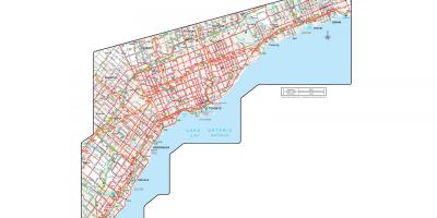 નકશો સત્તાવાર રોડ Ontario