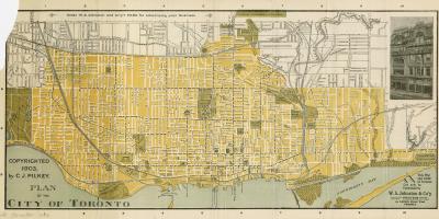 નકશો સિટી ઓફ ટોરોન્ટો 1903
