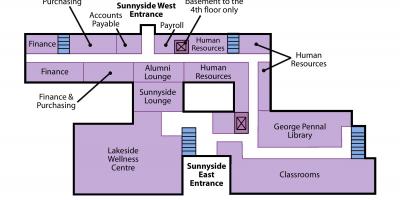 નકશો સેન્ટ જોસેફ આરોગ્ય કેન્દ્ર ટોરોન્ટો Sunnyside સ્તર 1